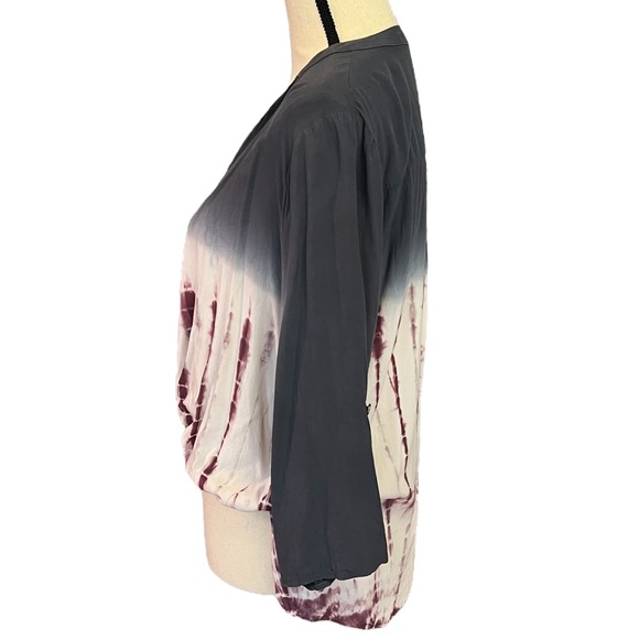 She + Sky Purple Tie Dye High Low Blouse - Picture 2 of 6
